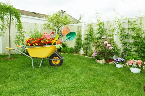 Electric van used for low-carbon hedge maintenance in Willesden